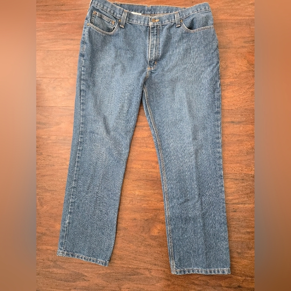 Carhartt Mens 40x30 Straight Leg Jeans Traditional Fit Blue Jeans 14806 - Picture 2 of 6